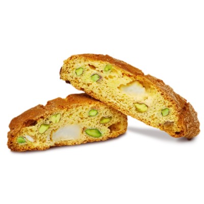 Cantucci Pistacchio e Cioccolato bianco